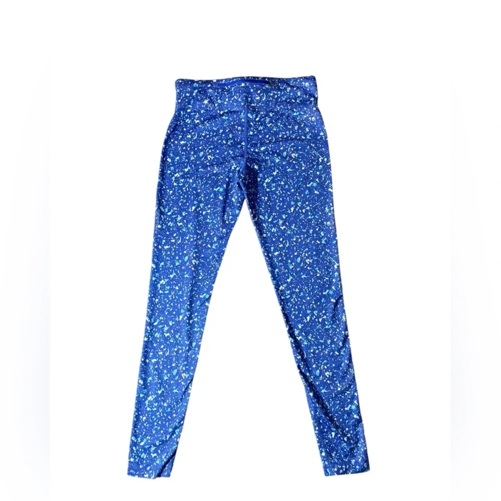 X2- Medium Med M Blue Speckled Women’s Athletic Leggings